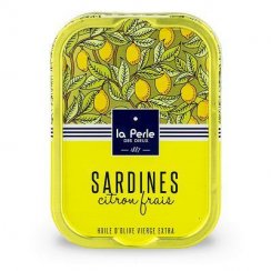 Francúzske sardinky v extra panenskom olivovom oleji s citrónom, 115g