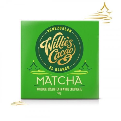 Čokoláda Willie's Cacao biela MATCHA, Kotobuki green tea, 50g - EXPIRÁCIA 11/2021