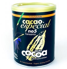 BIO Rozpustná čokoláda "ESPECIAL No.5" z kakaových bôbov z Tanzanie 72%, 250g - Fairtrade