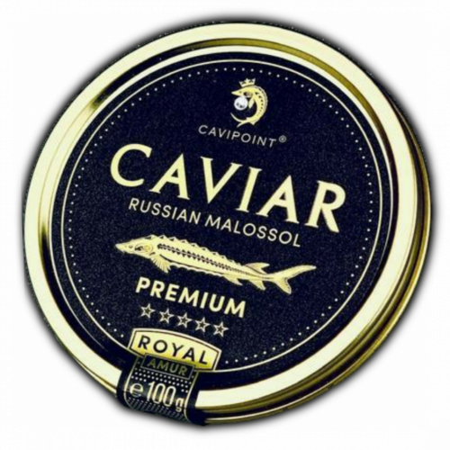 Pravý jeseterový kaviár AMUR ROYAL PREMIUM, 500g