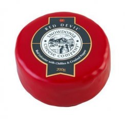 Syr cheddar RED DEVIL, Leicesterský syr s chilli, 200g bochník