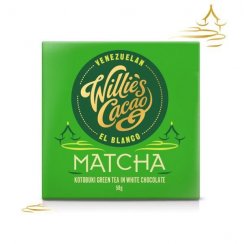 Čokoláda Willie's Cacao biela MATCHA, Kotobuki green tea, 50g